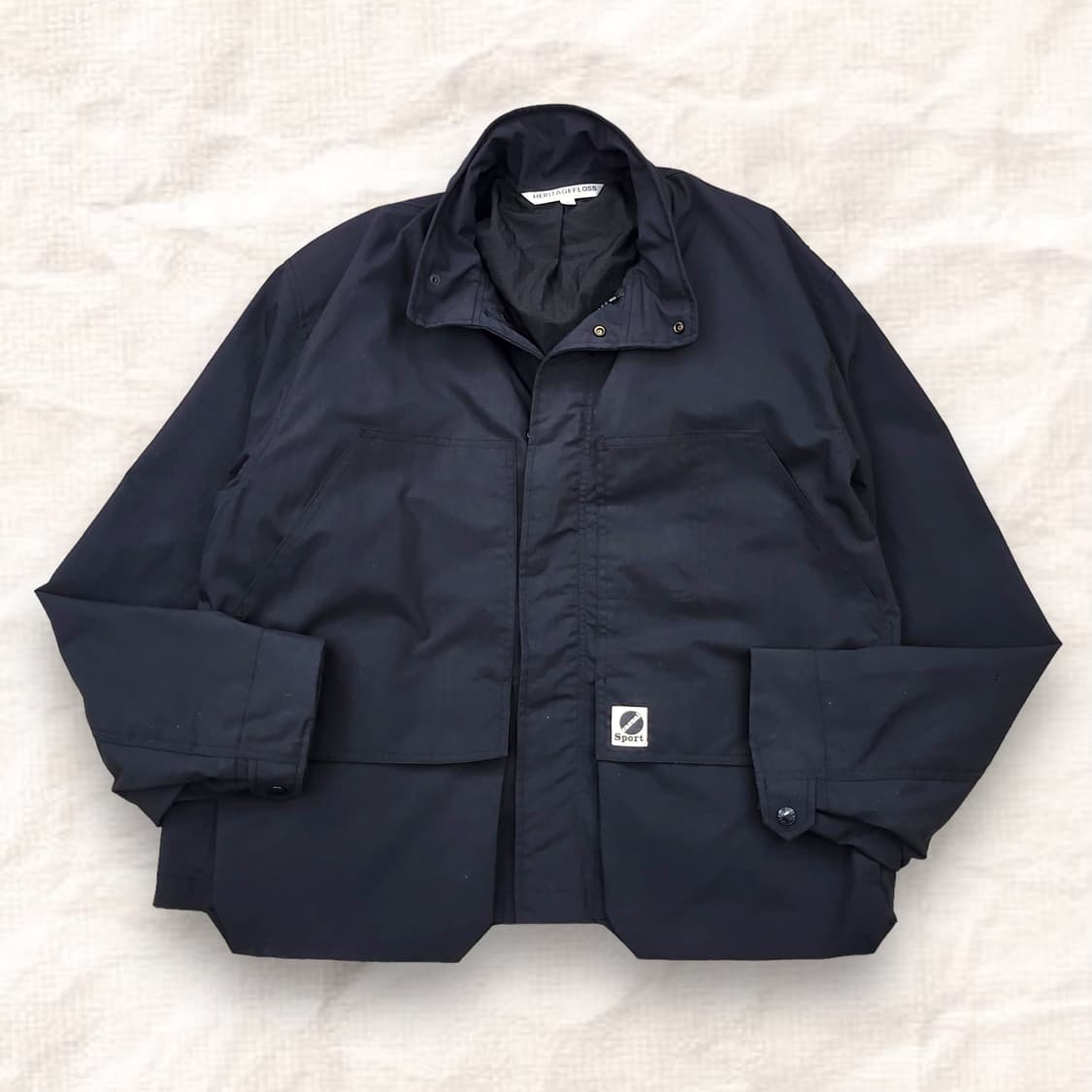 헤리티지플로스 나일론 헌팅 자켓 블랙 상품이미지1