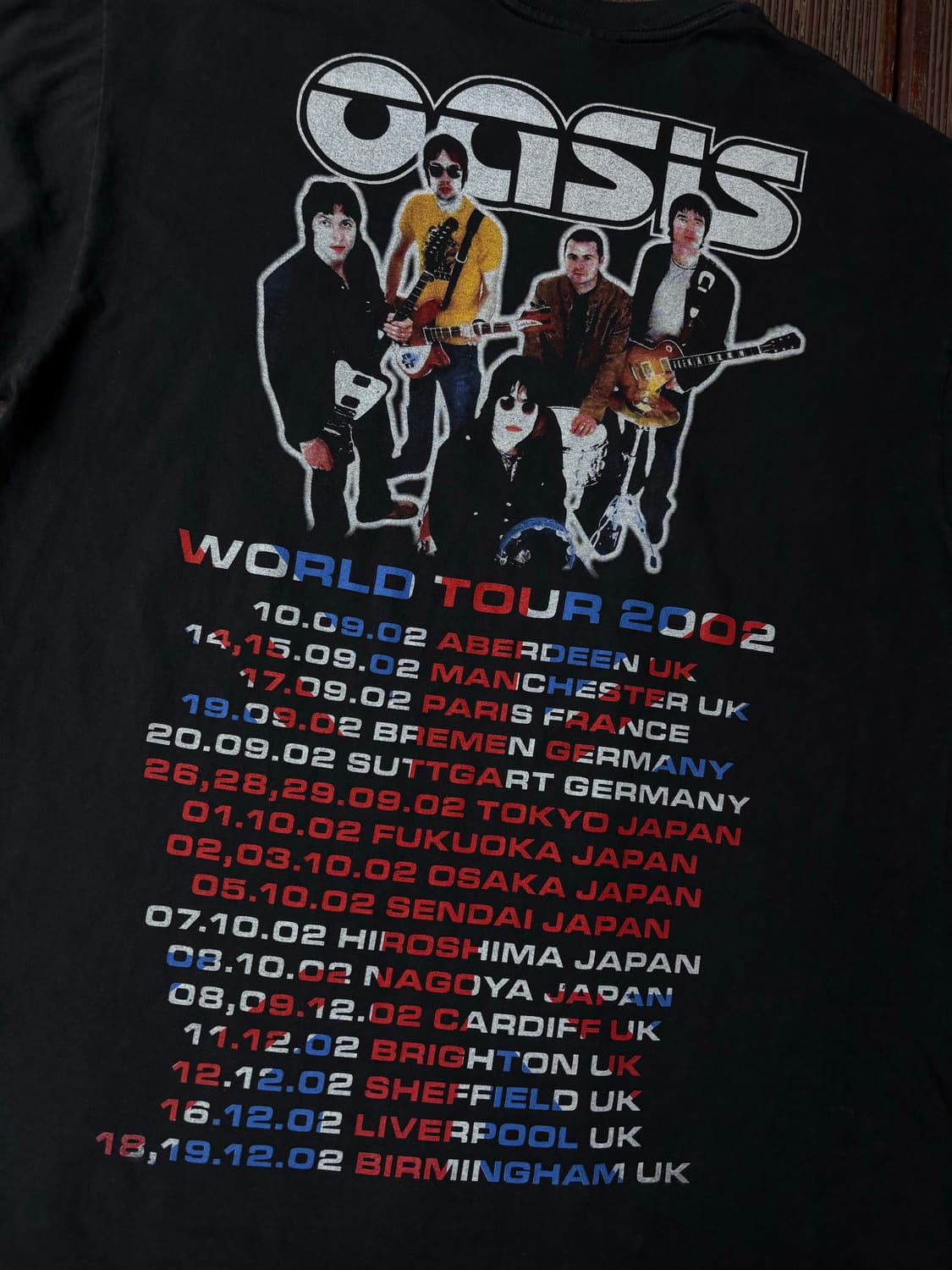 OASIS 오아시스 2002 월드투어 티셔츠 상품이미지2