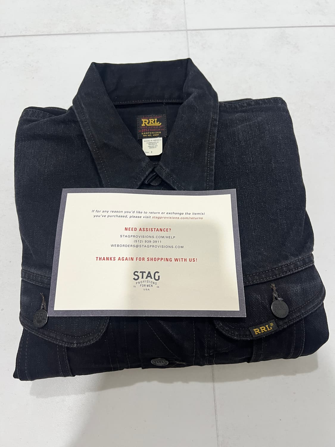 Rrl lot271 블랙 M사이즈 새거 팝니다(택 달려있음) 상품이미지2