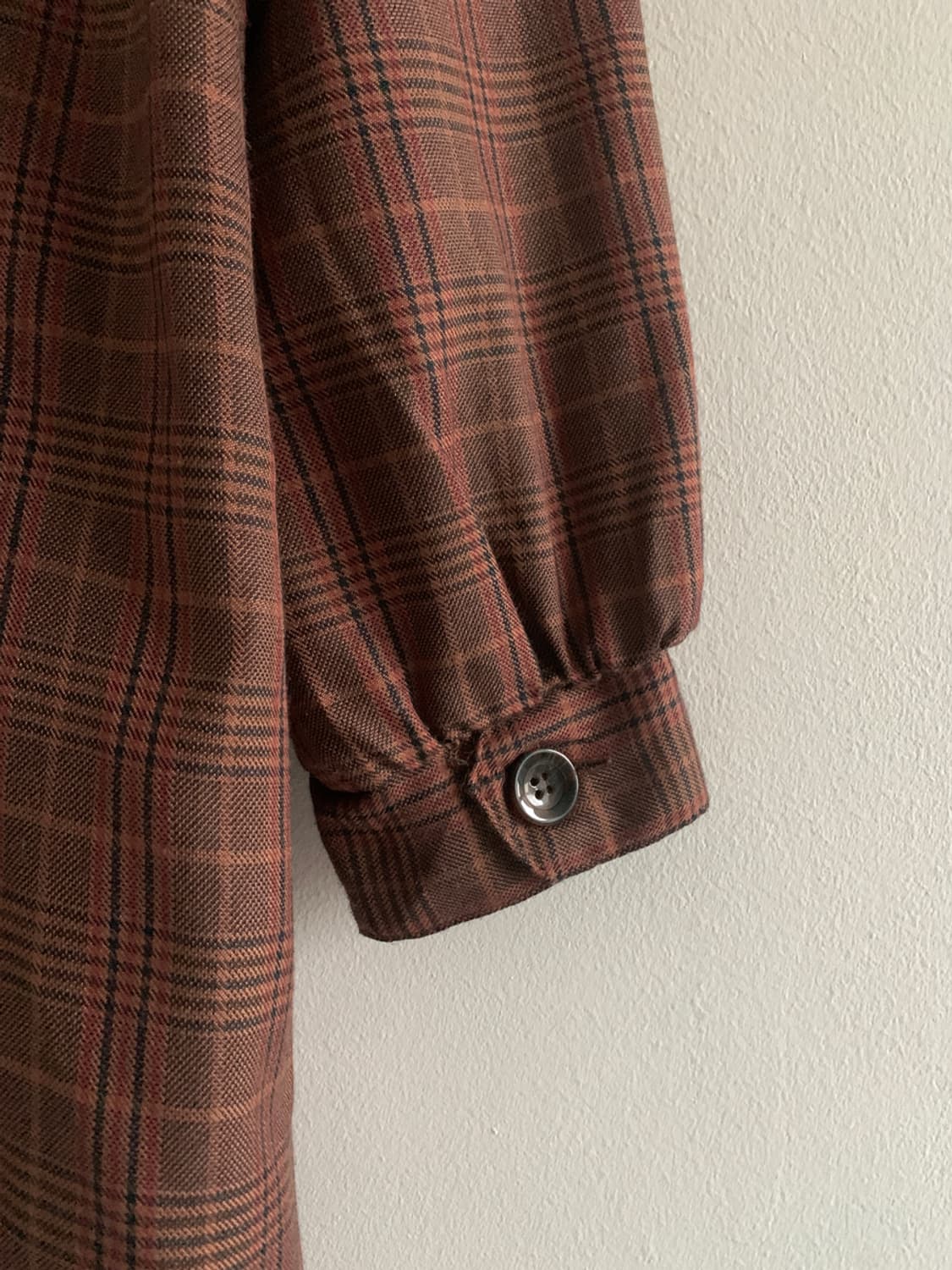 Check Square Neck Button Dress 상품이미지8