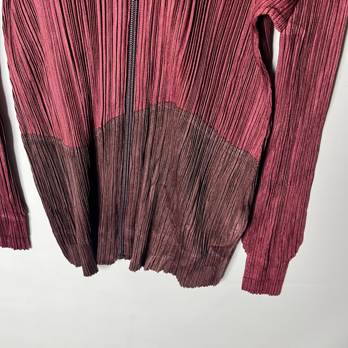 [Pleats Please] 08A/W 플리츠 플리즈 투톤 후디 집업 상품이미지4