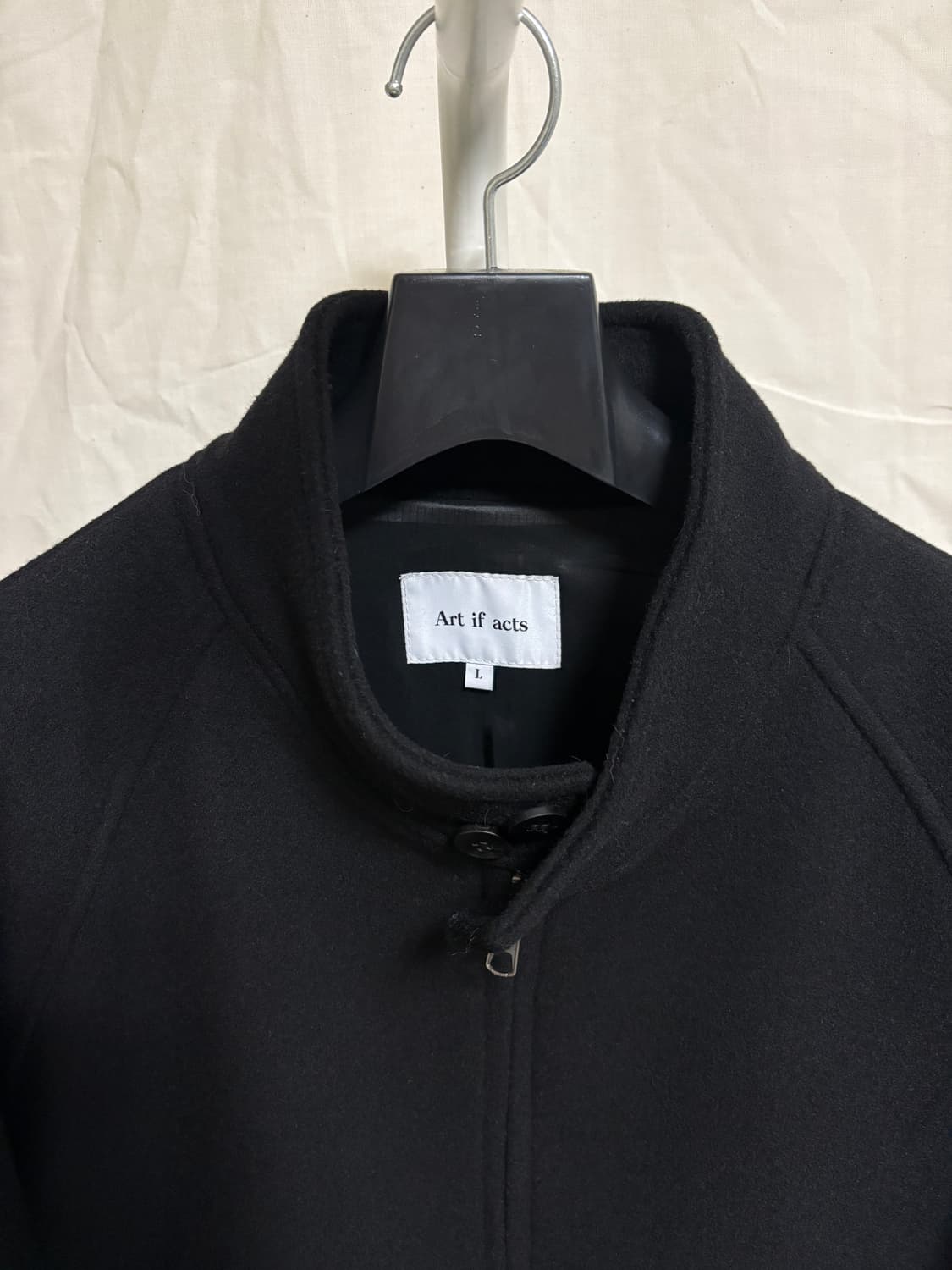 아트이프액츠 울 캐시미어 아티클 해링턴 자켓 / 블랙, L 상품이미지2