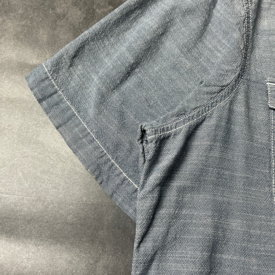 WOOLRICH 울리치 빈티지 블루 반팔 코튼 워크 셔츠 A00980 상품이미지5