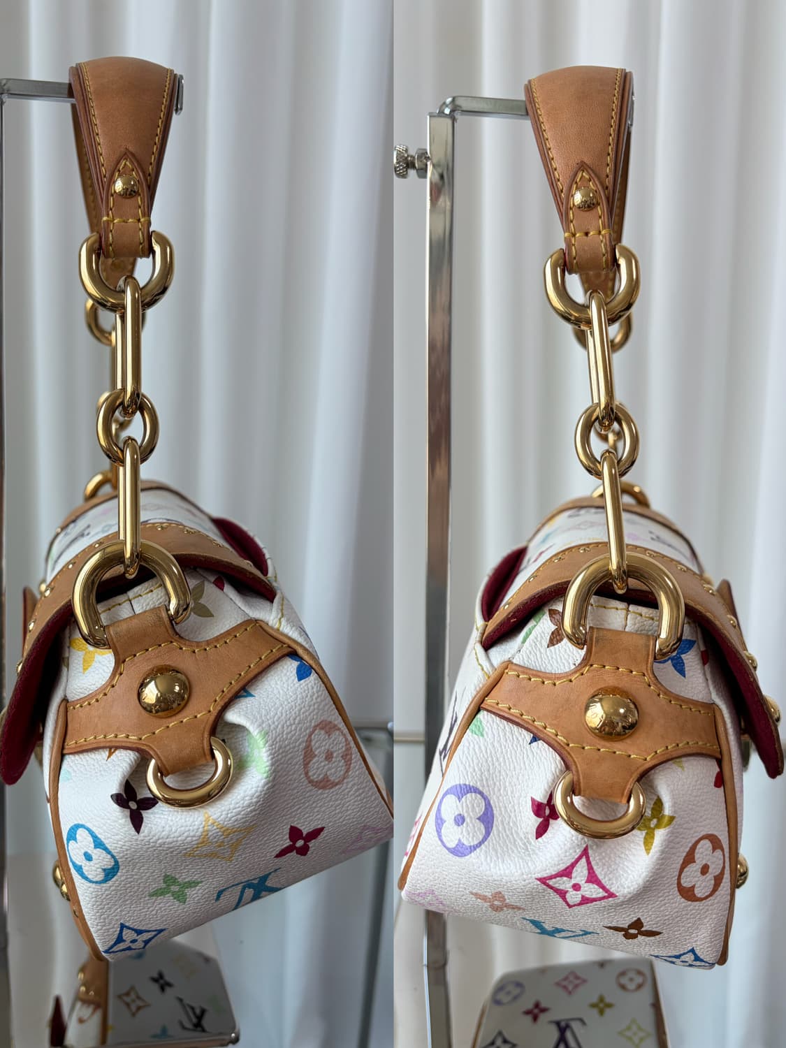 루이비통 x 무라카미 마릴린 화이트 멀티컬러 모노그램 숄더백 상품이미지6