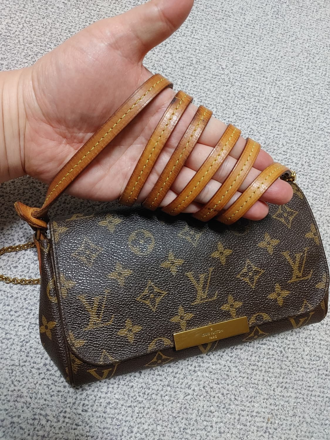 정품 루이비통 페이보릿 pm 크로스백 클러치백 상품이미지6