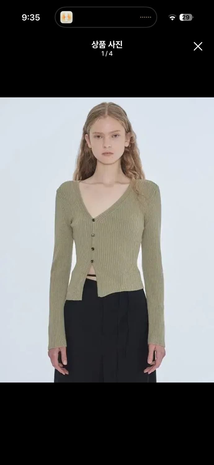 (2회착용) 다이애그널 언발란스 가디건 unbalance v 상품이미지1