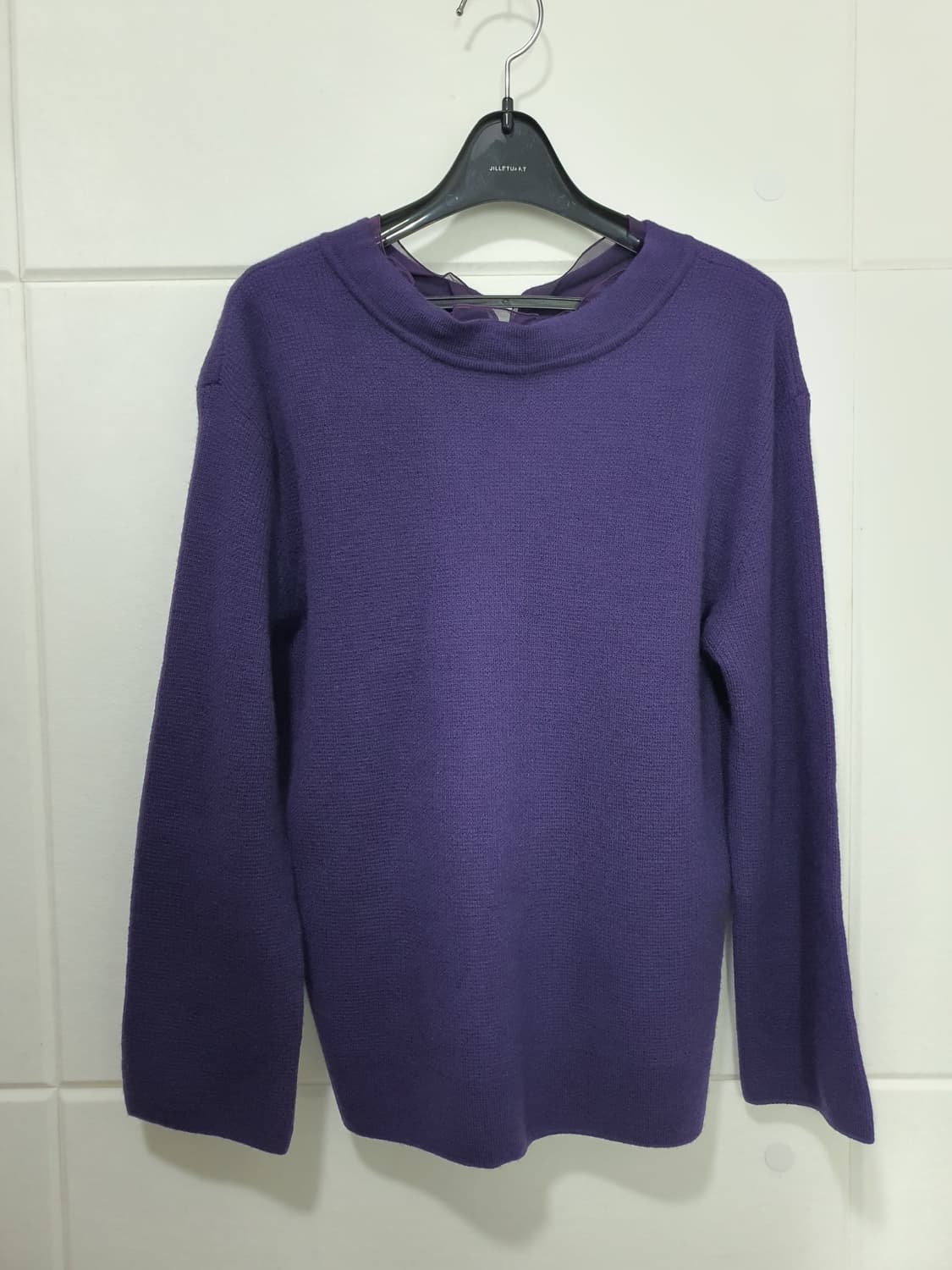 더한섬에스제이에스제이 SJ SJ 실크 러플 니트 사이즈 90F 상품이미지2