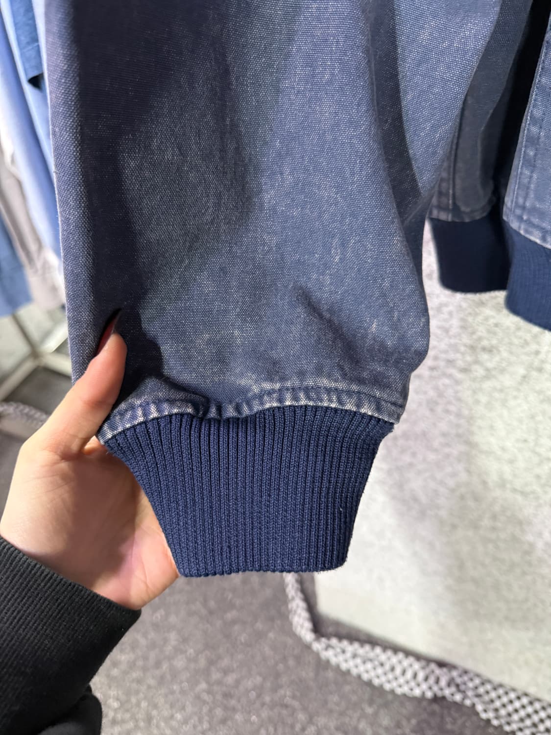 어반화이트 워싱 후드 집업 자켓 B4365 상품이미지4