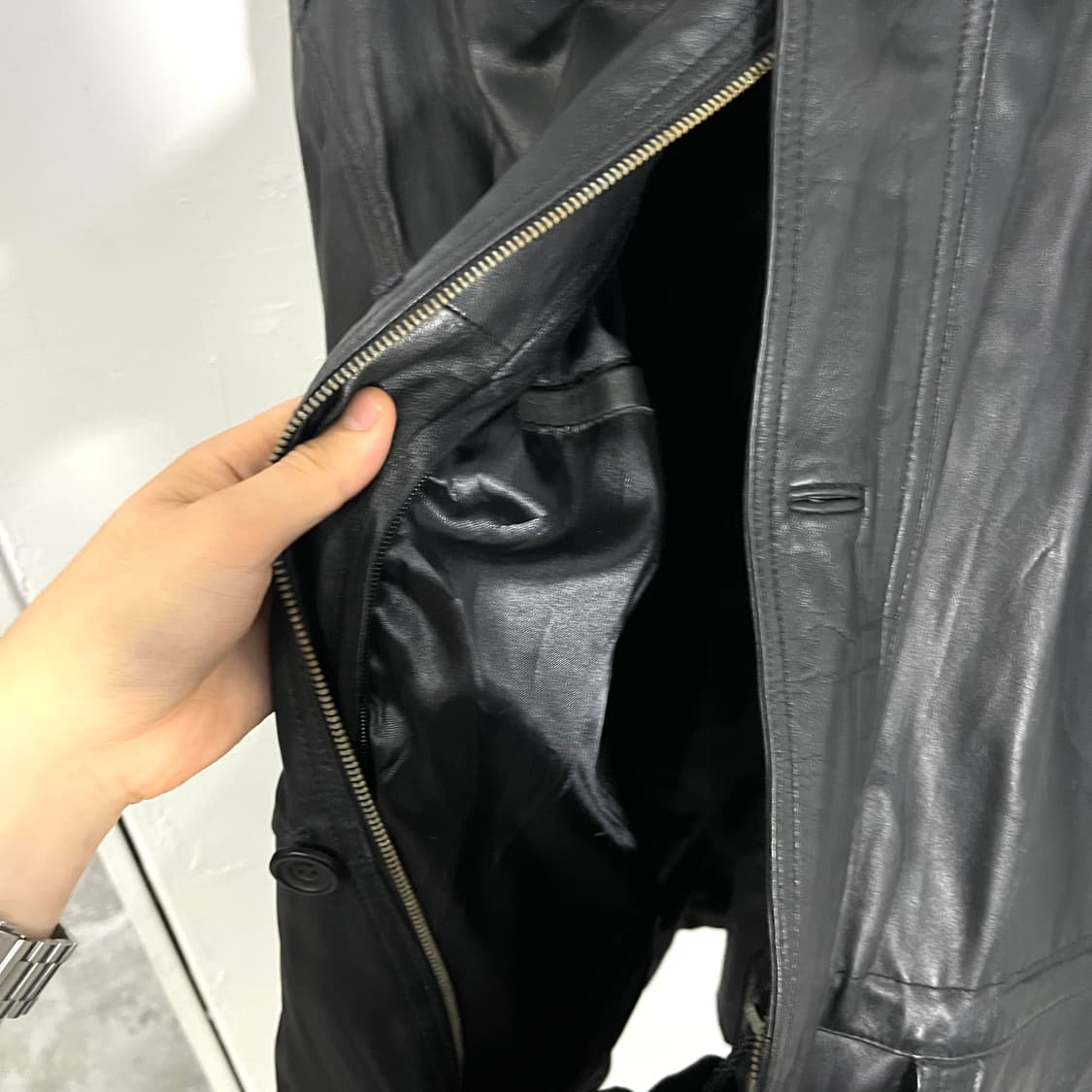 소가죽 카라 레더자켓 상품이미지5