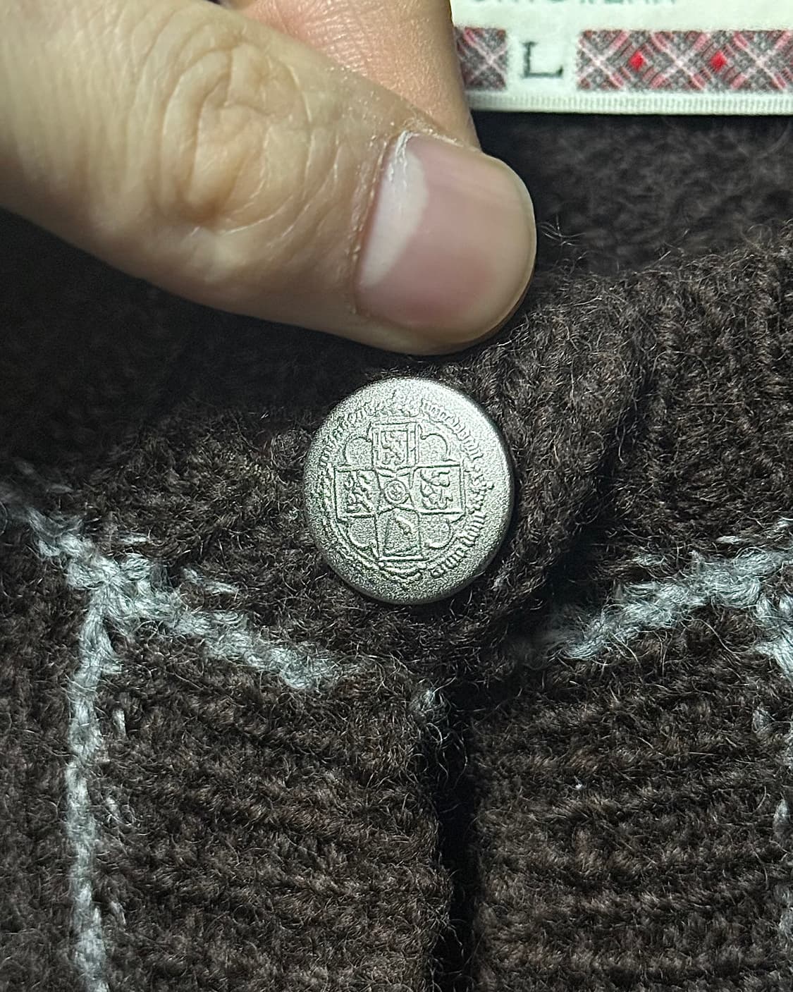 맥그리거 울 브라운 갈색 에스닉 웨스턴 민트 눈꽃 노르딕 가디건 L 일본 상품이미지4