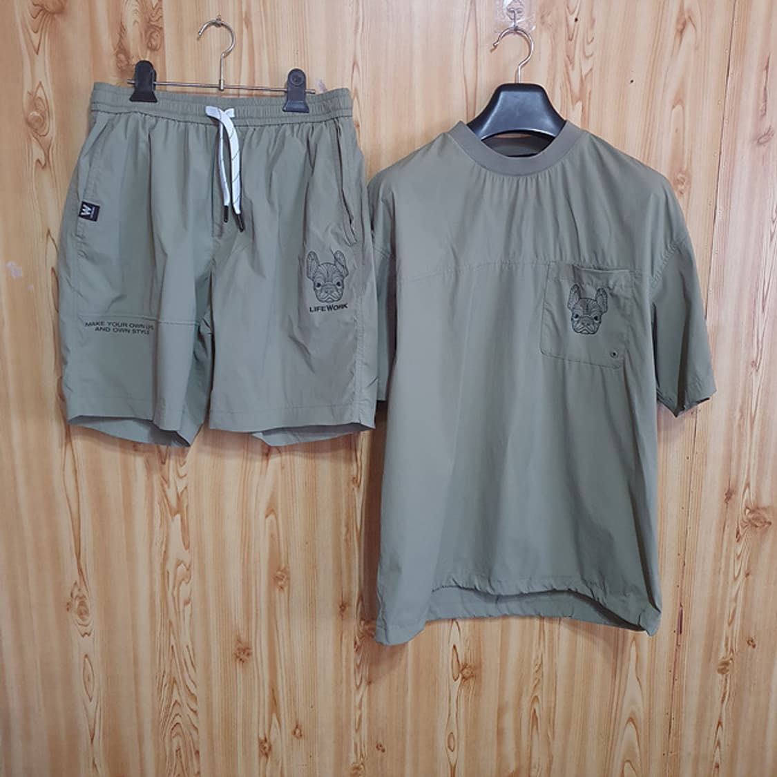 라이프워크 우븐 반팔 반바지 셋업 M 상품이미지1