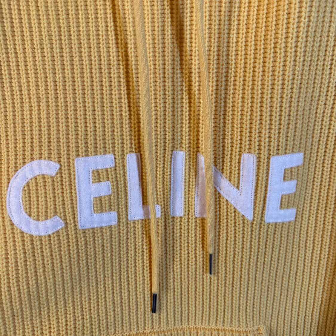 오버핏 xs 사이즈) 셀린느 리브드 울 니트 후드  상품이미지4