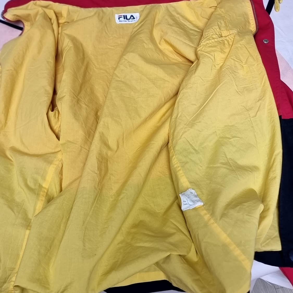 90년대 휠라 FILA 스포츠 바람막이 자켓 레드 네이비(105) 상품이미지8