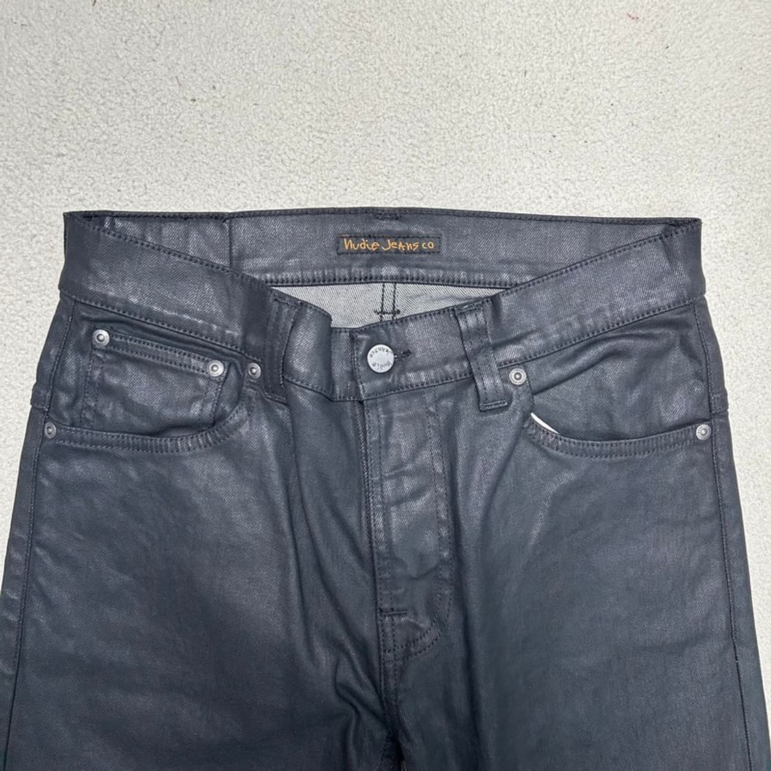 누디진 씬핀 오델 블랙 코팅진 30 32 상품이미지2