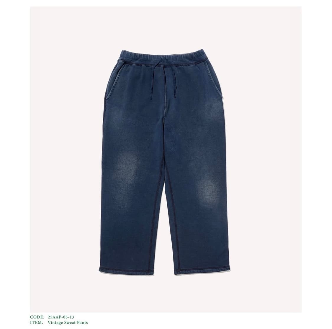 [1] 25aw 아프레쎄 빈티지 스웻 팬츠 네이비 상품이미지1