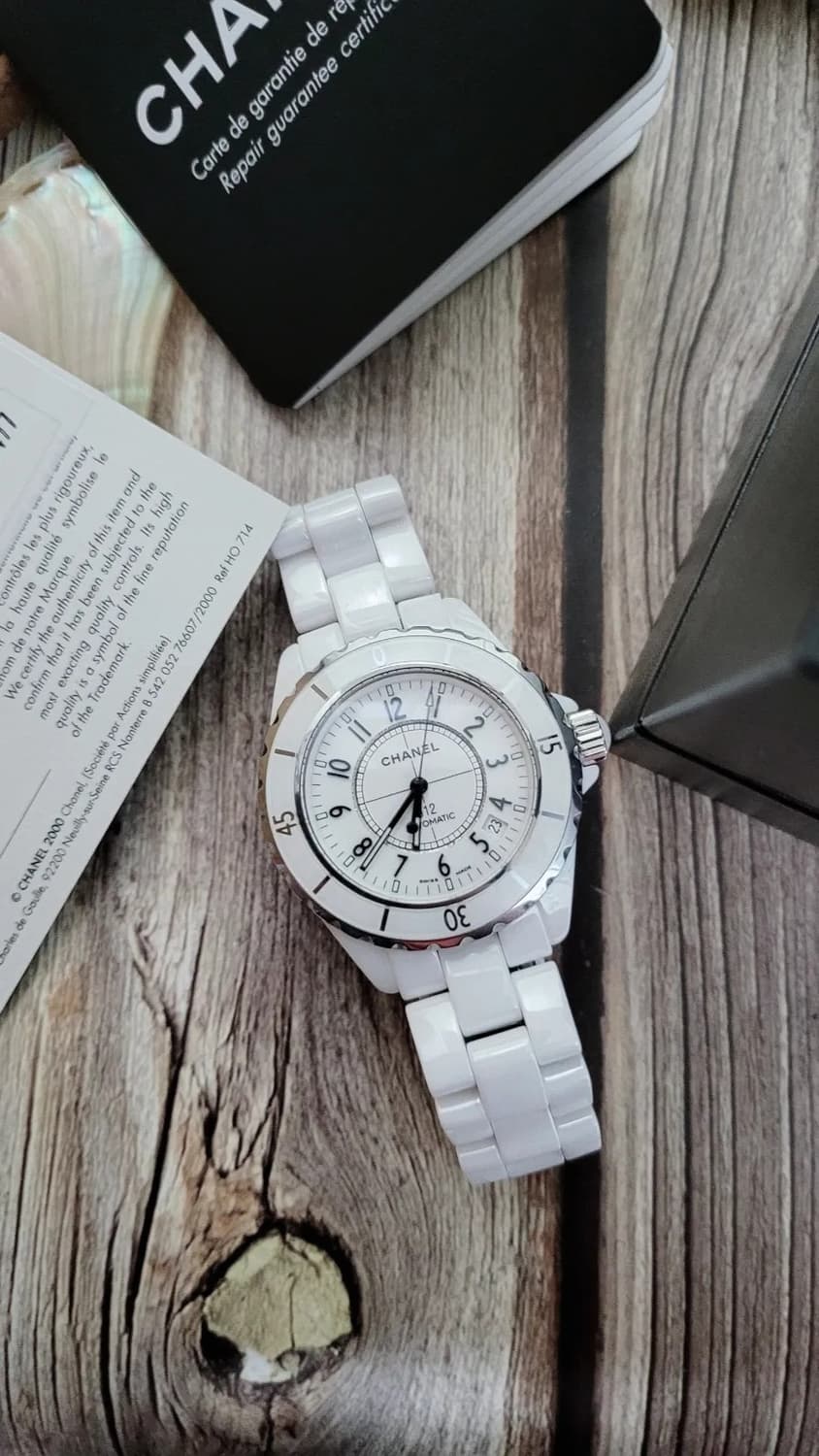 [특가상품]정품 샤넬 J12 38mm 화이트 오토메틱 시계 구성품있음 상품이미지1