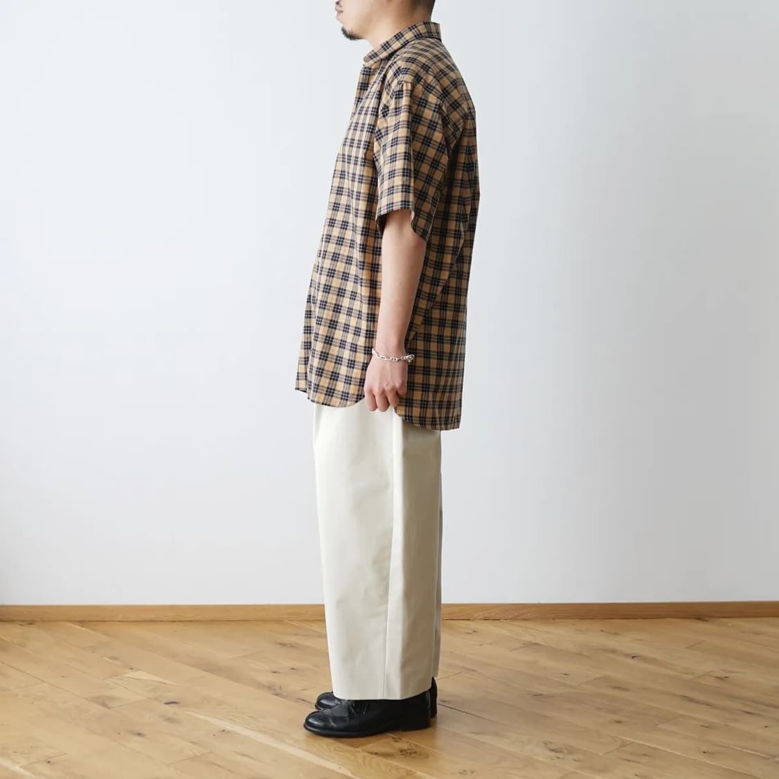 스튜디오니콜슨 소로노 셔츠 마드라스 체크 오버사이즈 멀티컬러 L사이즈 상품이미지5