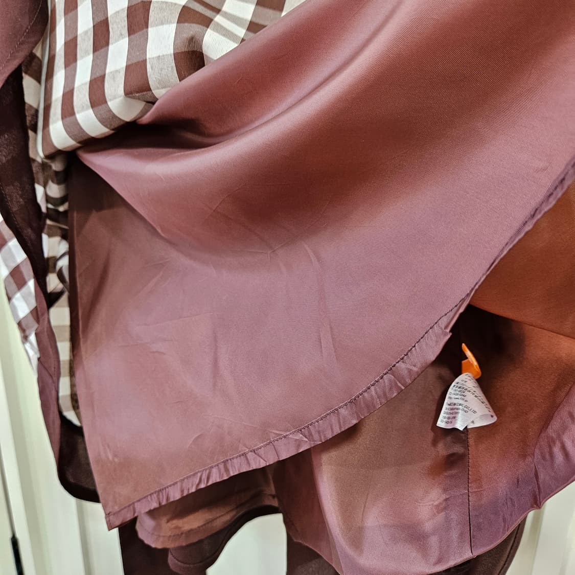 브라운 체크 스커트 상품이미지7