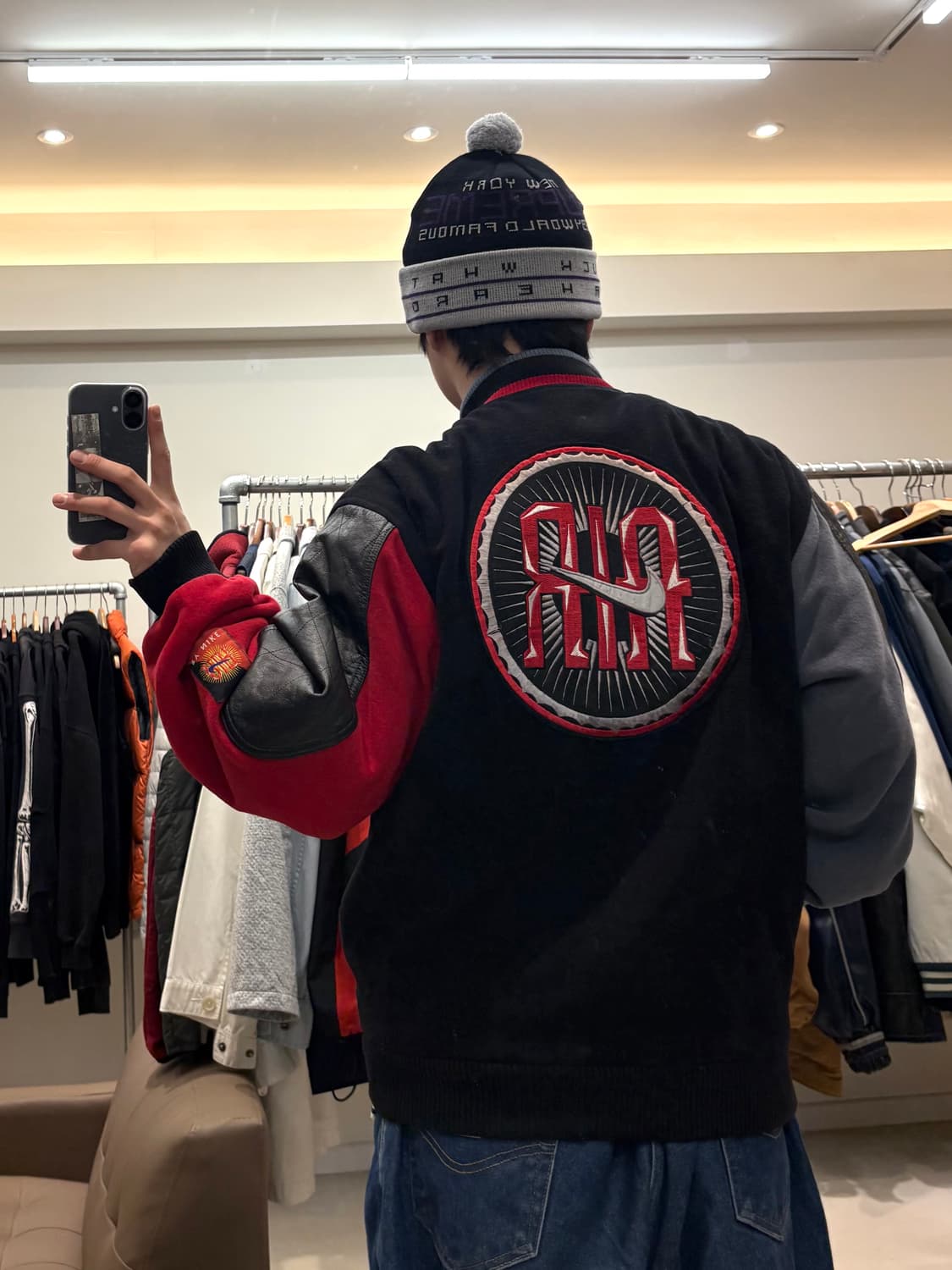 90s 나이키 자수로고 패치 바시티 자켓 상품이미지8