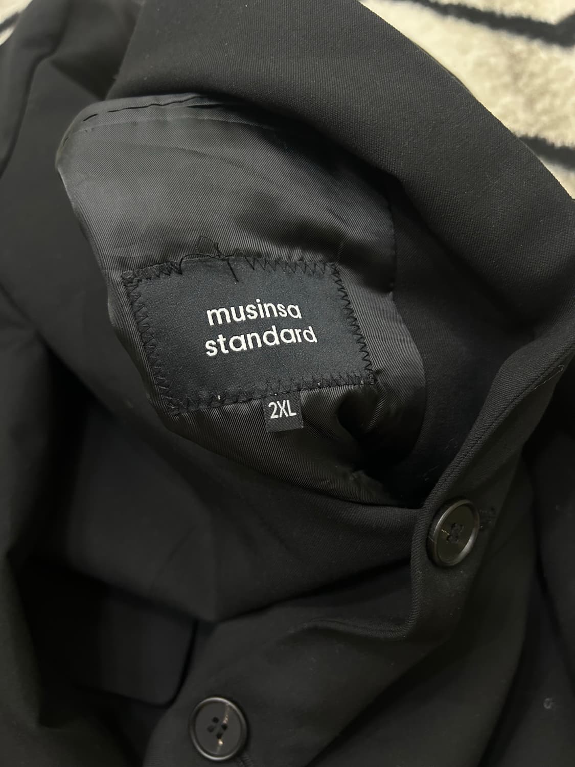 [2XL]무신사스탠다드 베이식 블레이저/블랙 상품이미지4