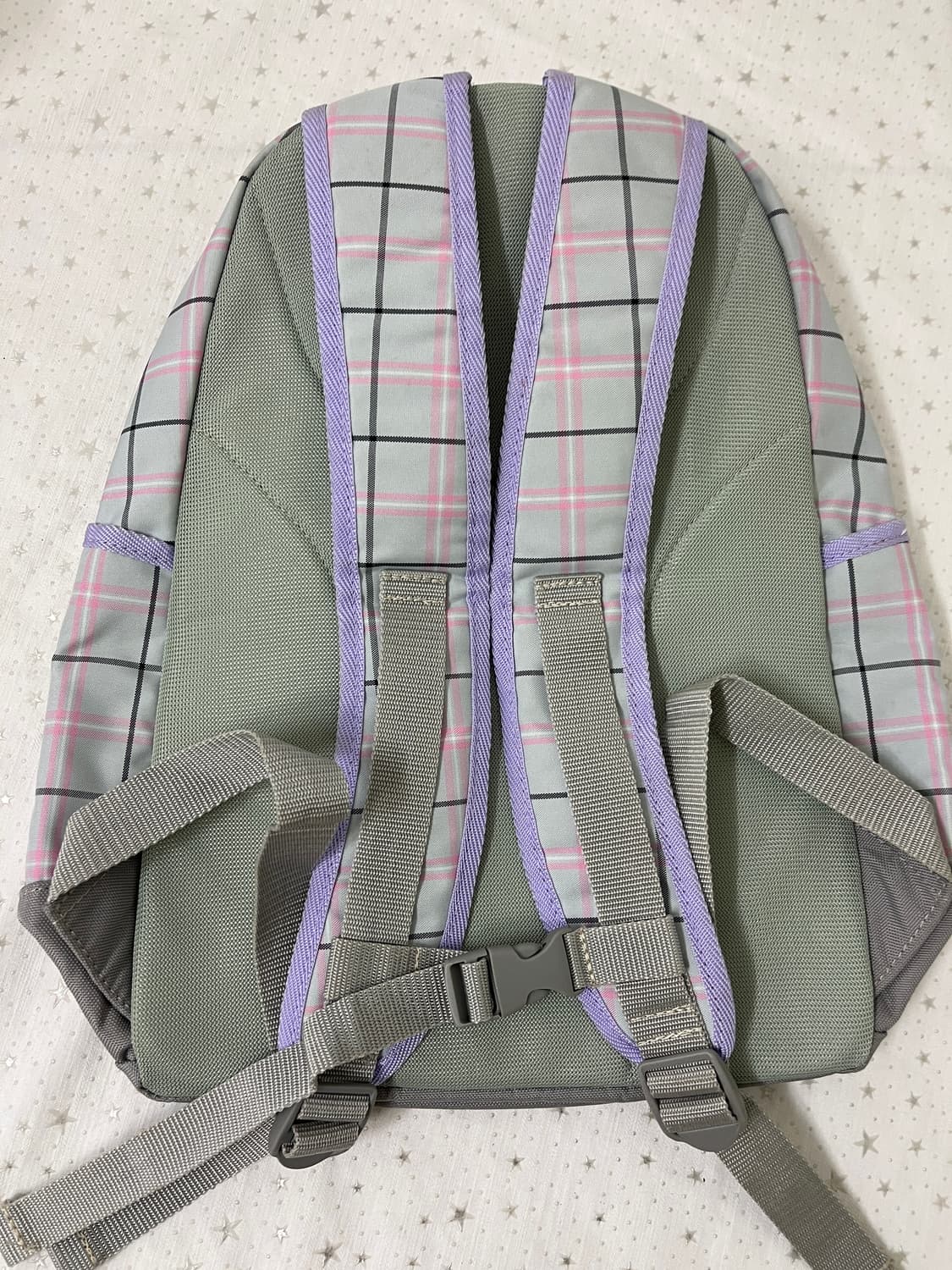 베네통 블루베리 체크 백팩 🫟 상품이미지5