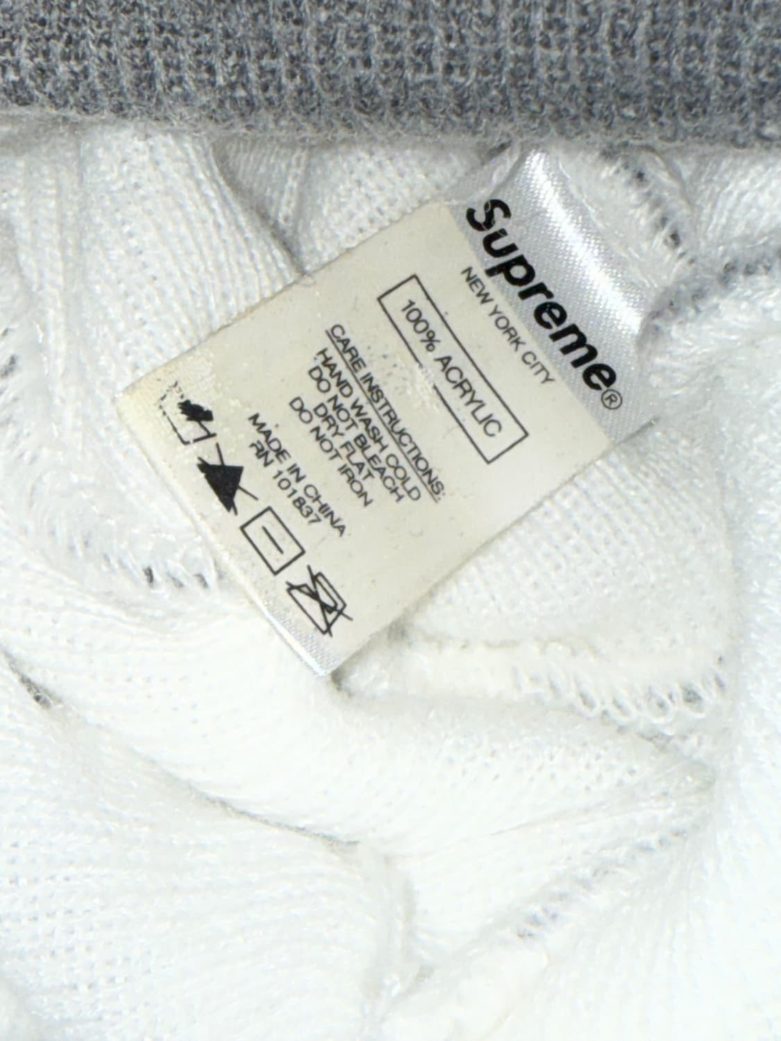 슈프림 뉴욕 비니 회색 그레이 캡 상품이미지5