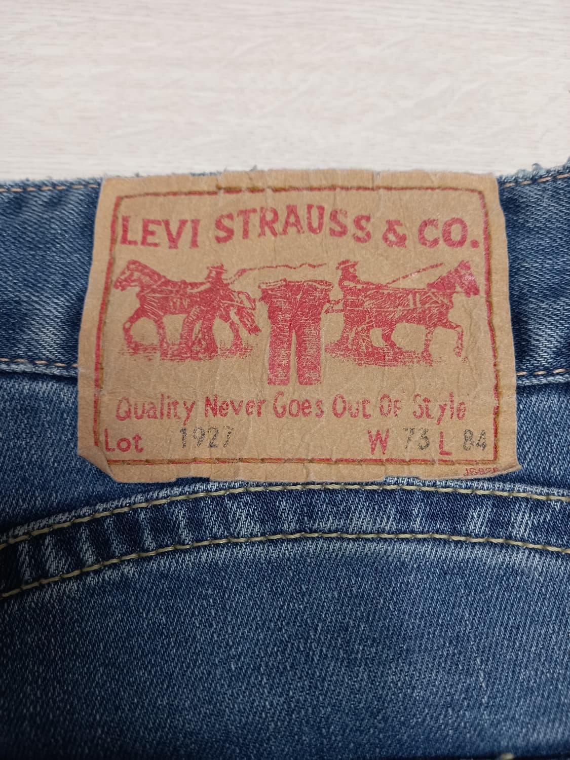 29 90's 리바이스1927 Kor 골반 워싱 스판 부츠컷 29-573 상품이미지5