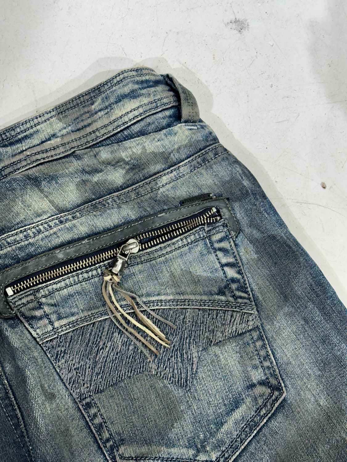 디젤 중청 슬래머 워싱 웨스턴 데님 청바지  상품이미지6