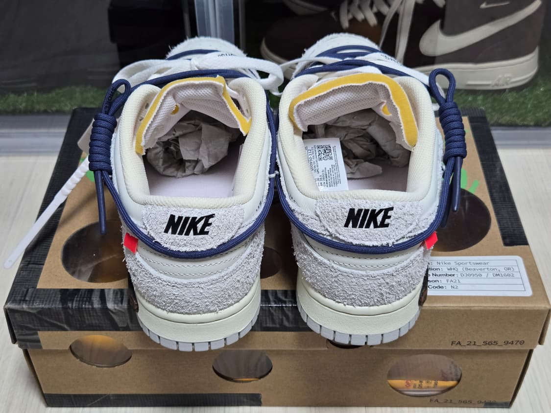 [판매](260)오프화이트 X 나이키 덩크 로우 더 50 - 로트 18 상품이미지5