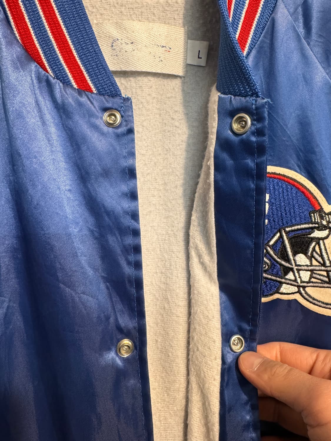 90s usa made NFL satin stadium jacket 상품이미지7
