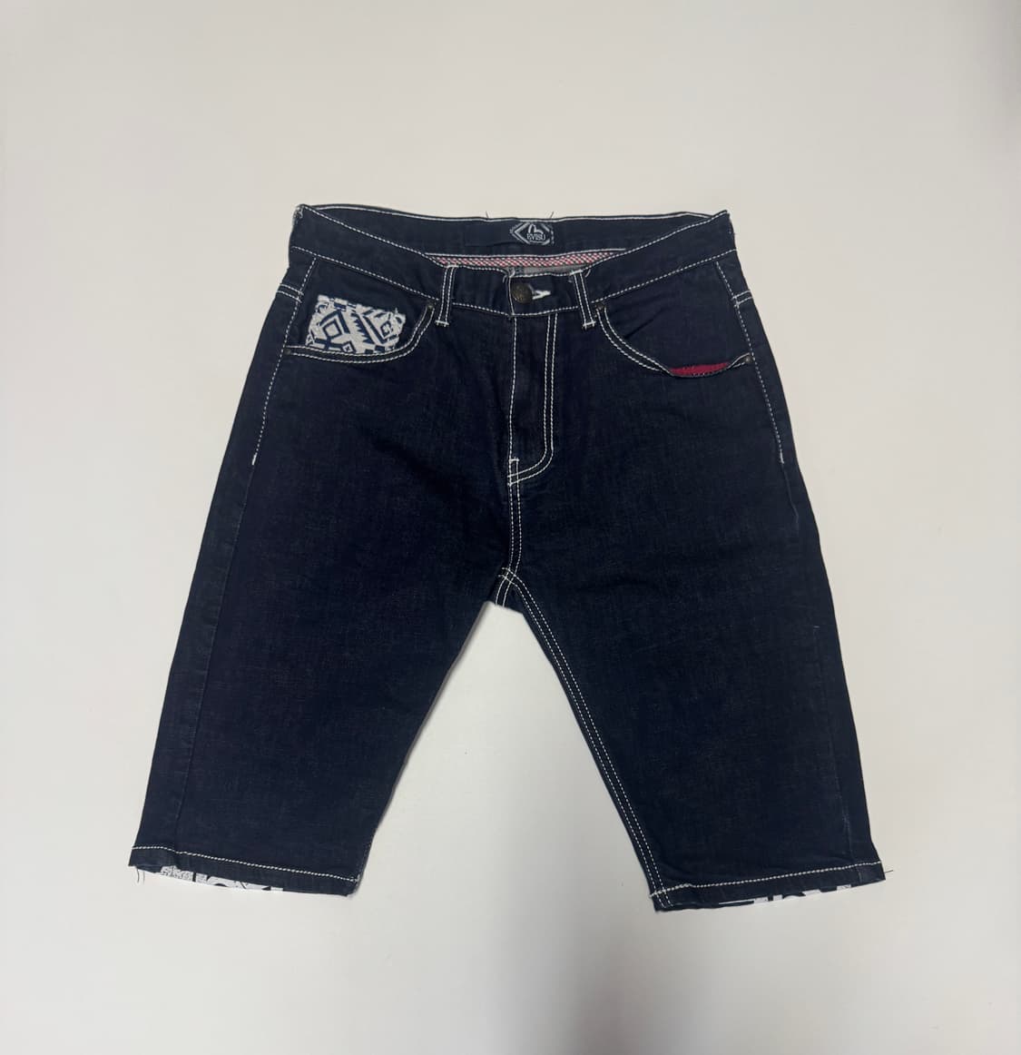 희귀!! 공용 에비수 EVISU 레터링 프린팅 데님 반바지 상품이미지2