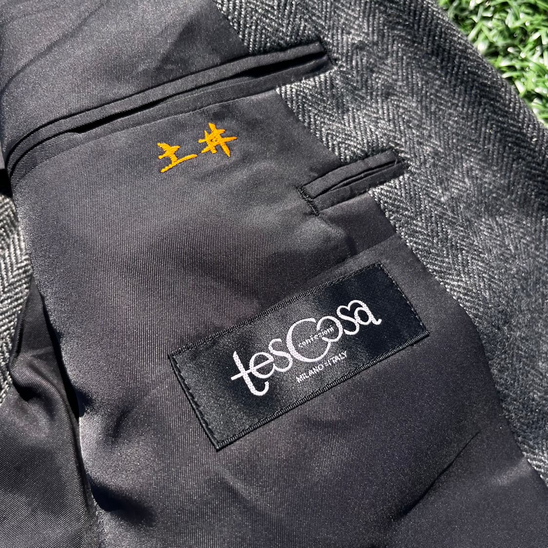 tescosa (ITALY) 헤링본 수트 셋업 (실측확인) 상품이미지3