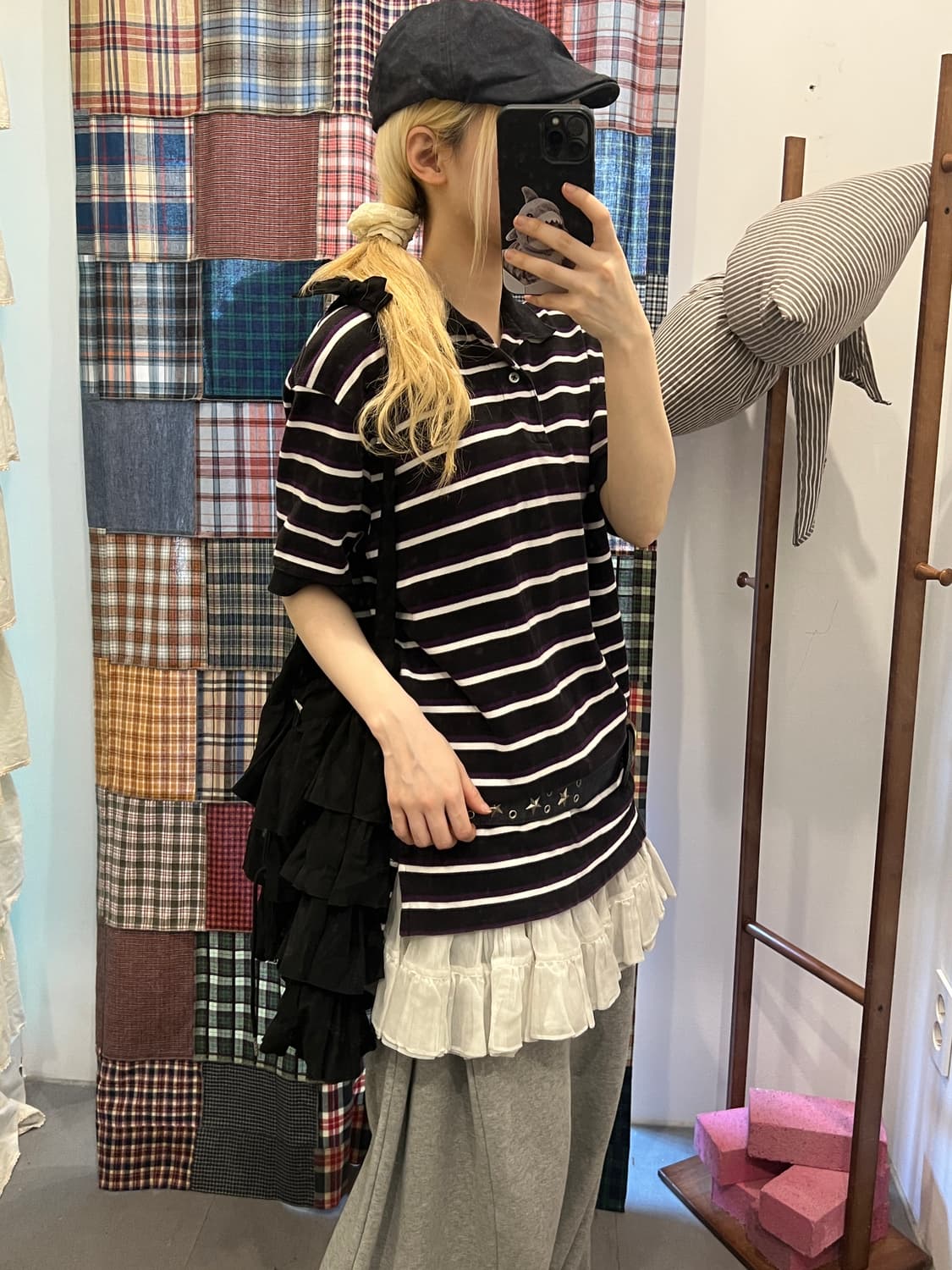 폴로 블랙 스트라이프 카라 반팔티 상품이미지6