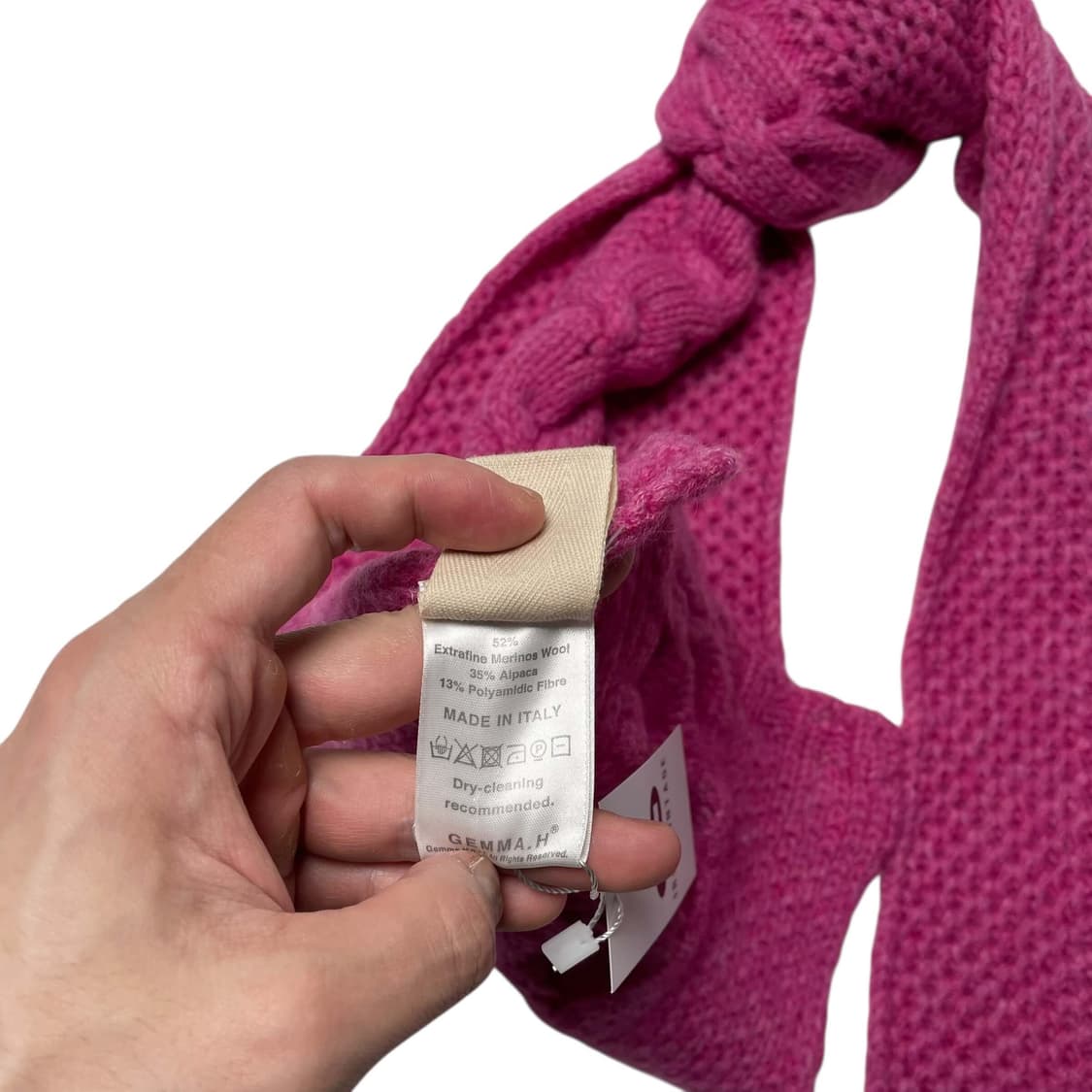 핑크 울 블렌드 머플러(italy made) 상품이미지3