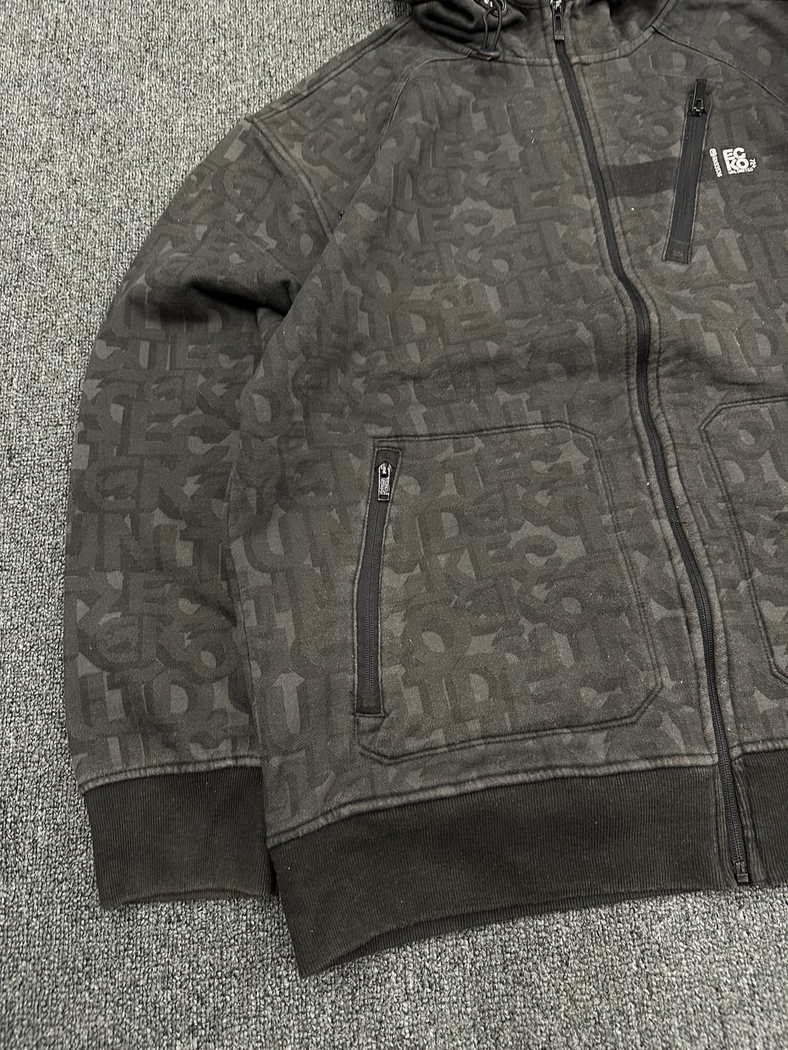 XL) 에코 언리미티드 그래픽 패턴 오버핏 후드집업 상품이미지5