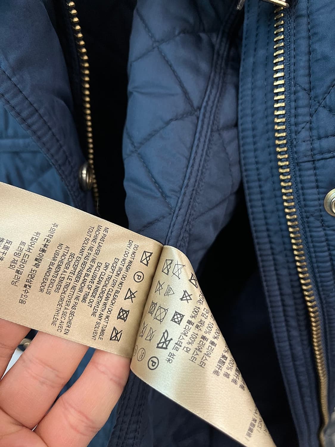 여) 버버리 네이비 퀼팅자켓  상품이미지7