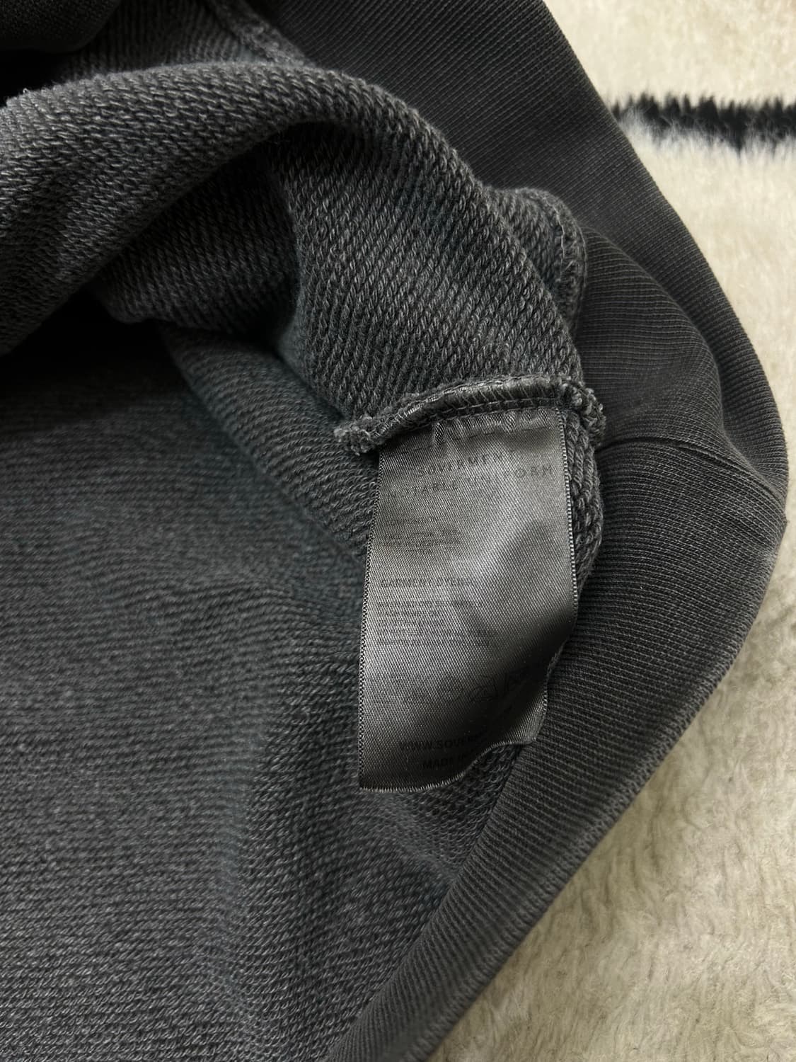 [XL]소버먼트 980g 피그먼트 후드/챠콜 상품이미지5