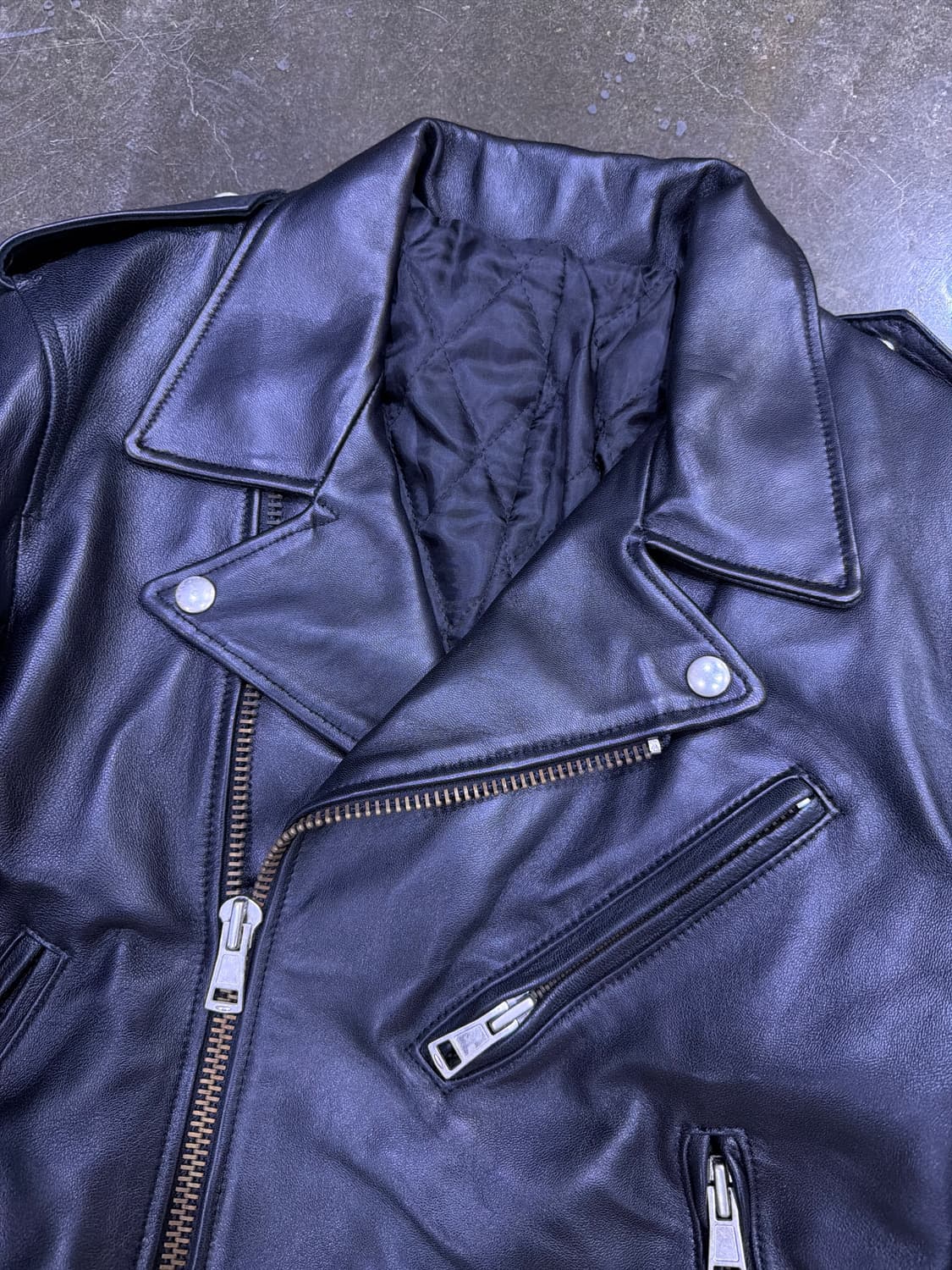 세인 양가죽 더블 라이더 벨트 레더 자켓 95 상품이미지3