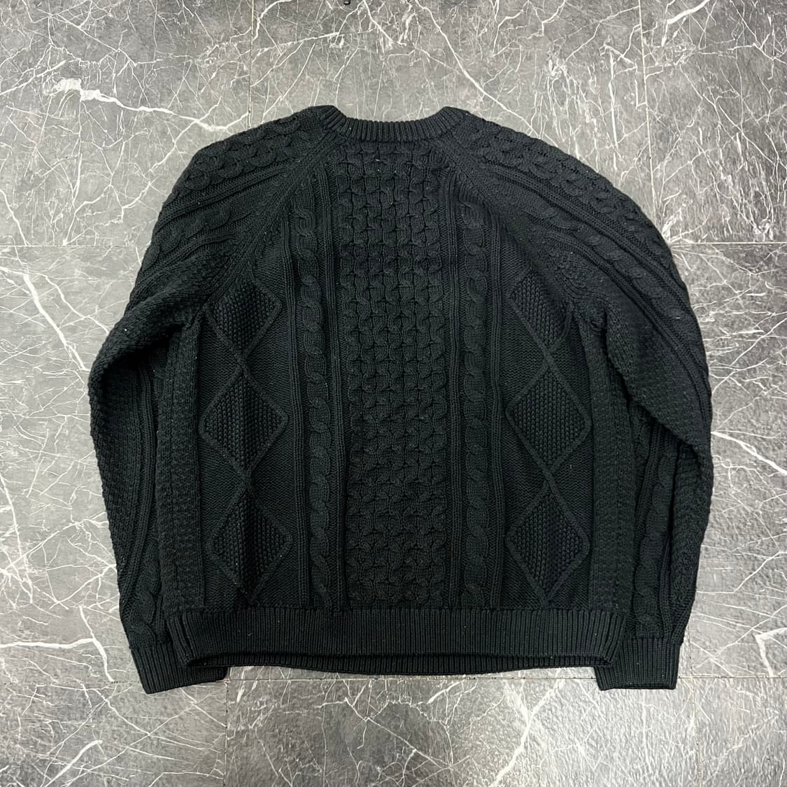 나이키 스우시 케이블 스웨터 니트 블랙 상품이미지3