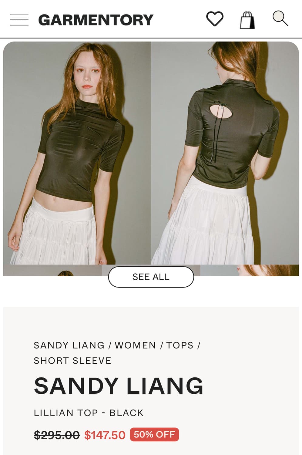 샌디리앙 티셔츠 sandy liang top 상품이미지2