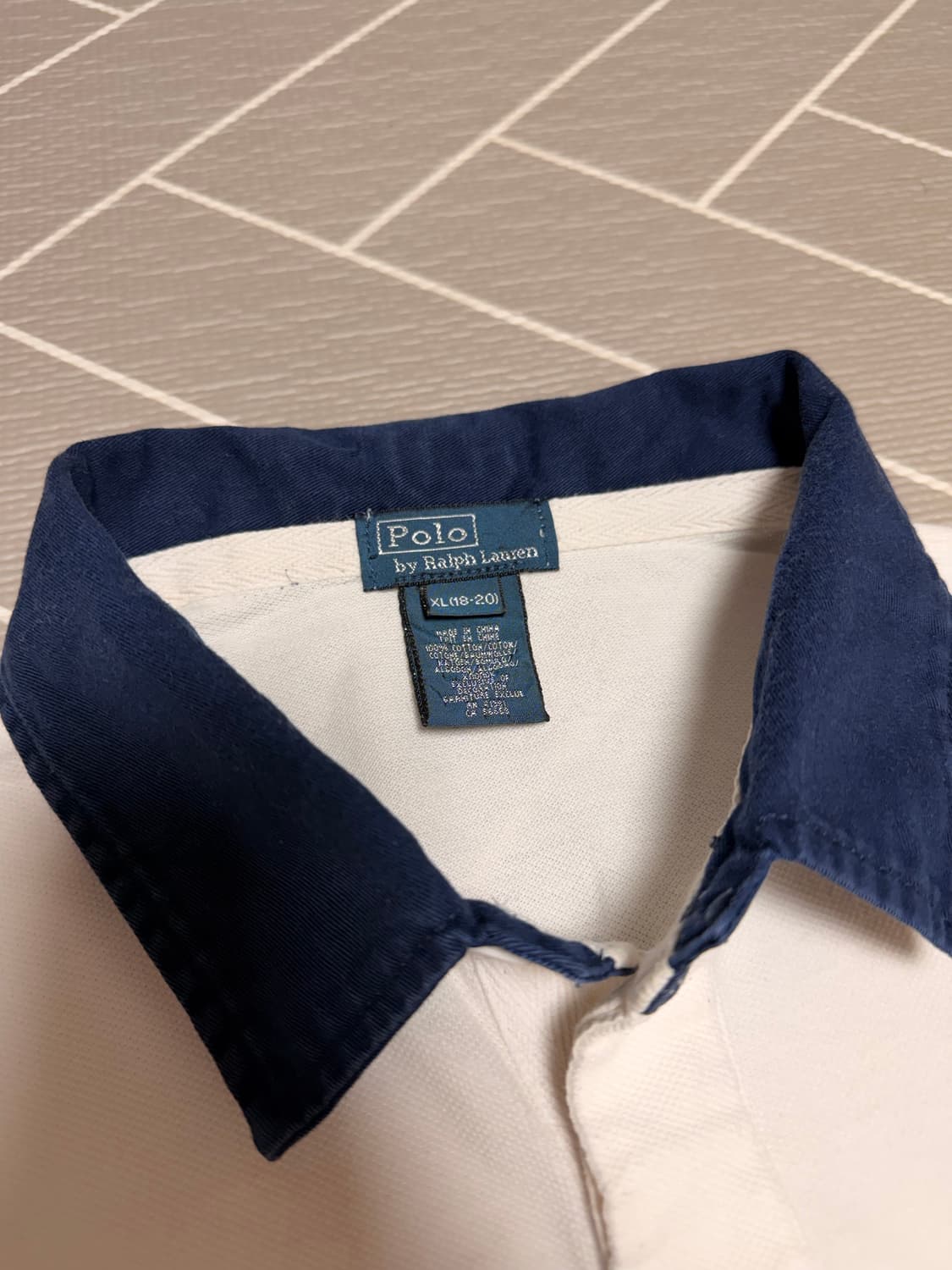 폴로 빅포니 긴팔 럭비티 화이트 상품이미지3