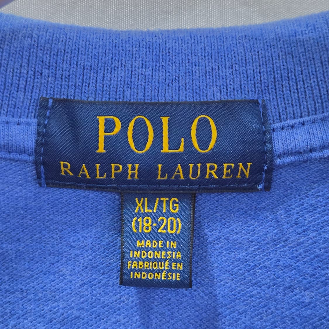 폴로랄프로렌 보이즈 피케 카라 반팔티 블루 XL/18/20  상품이미지3