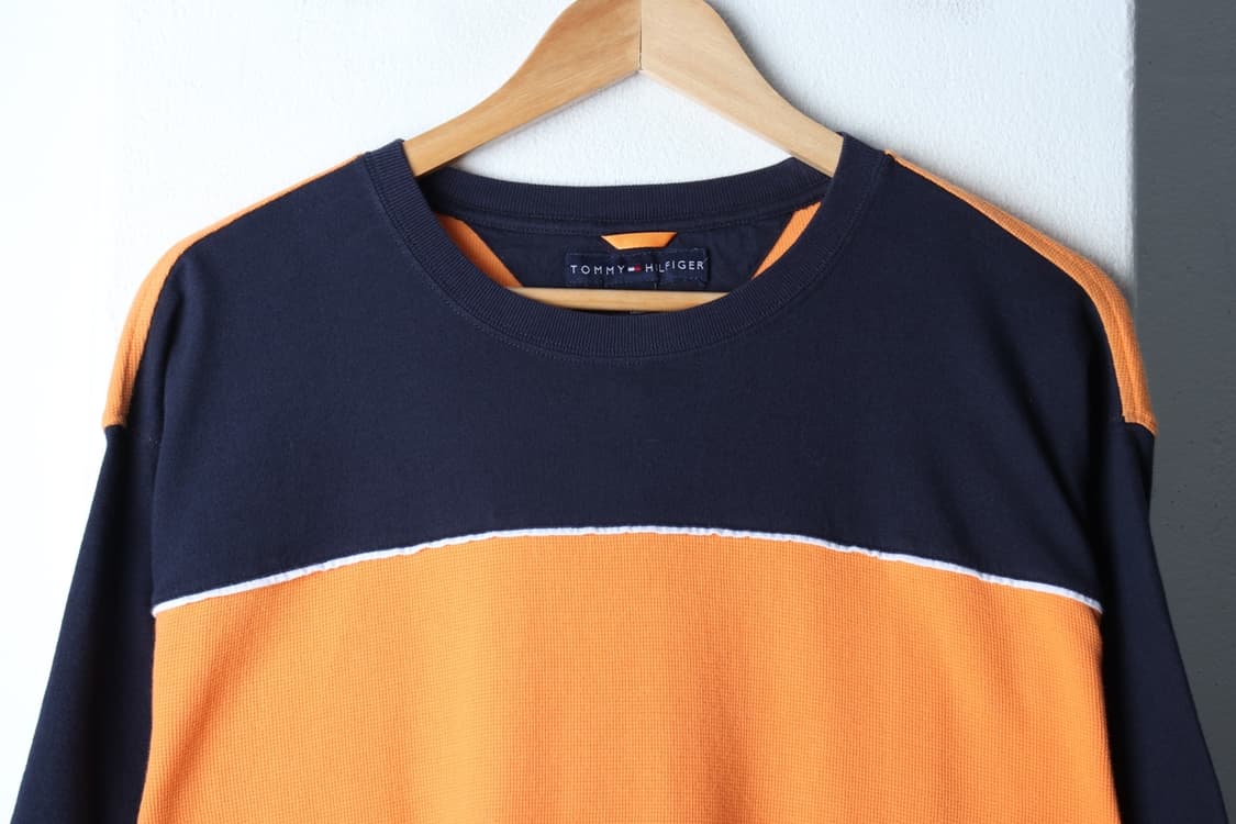 (L-2XL) 타미힐피거 반팔 티셔츠 빅사이즈 와플 투톤-H30367 상품이미지3