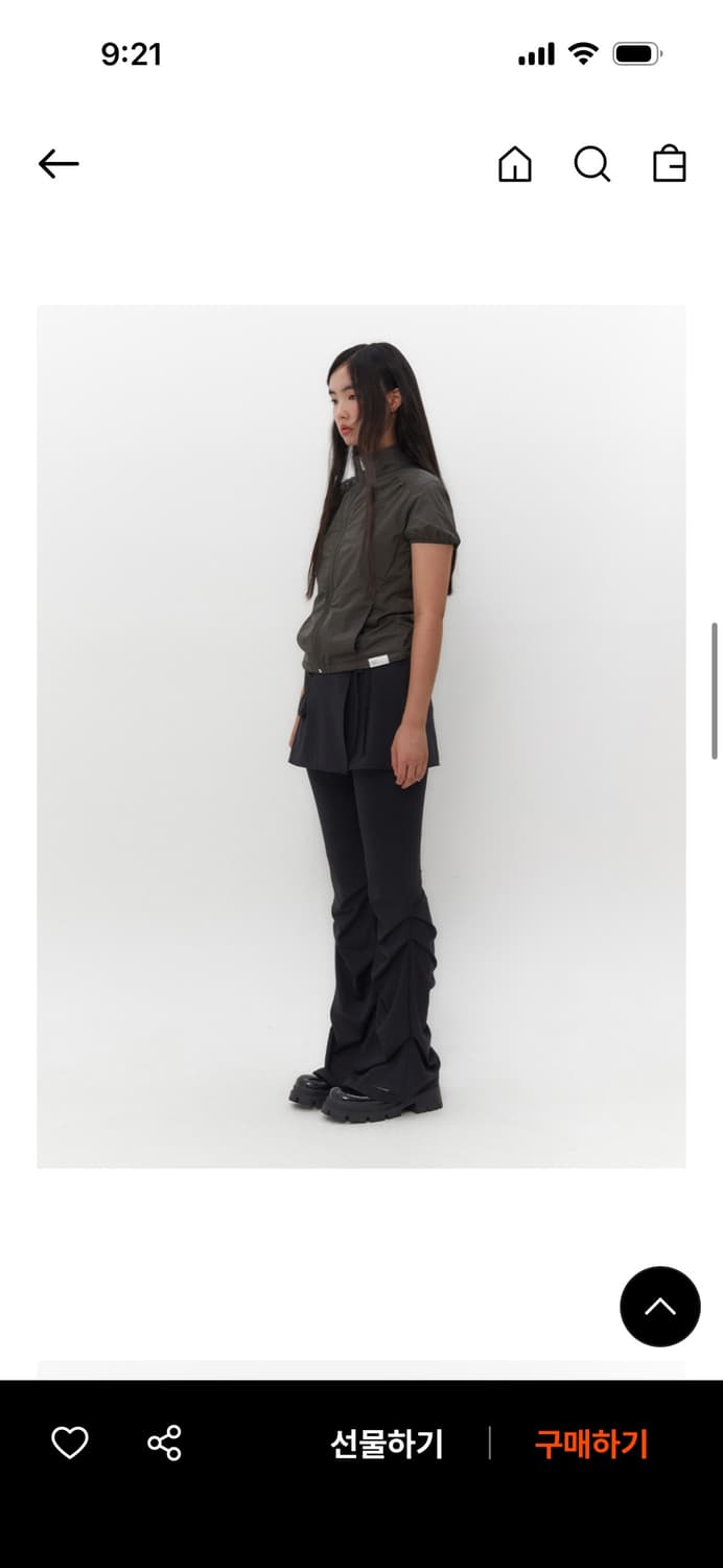 뚜오미오 STRAPPY SKIRT PANTS [BLACK] 상품이미지4