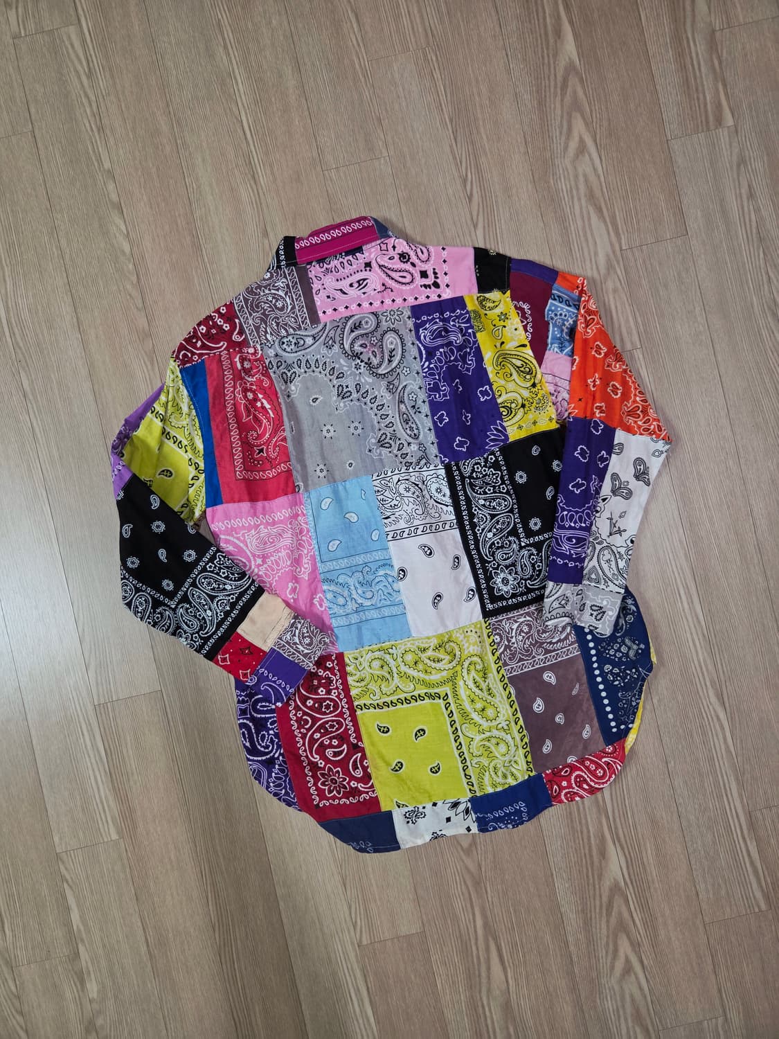 핸드 워크 반다나 커스텀 드롭숄더 셔츠 상품이미지7