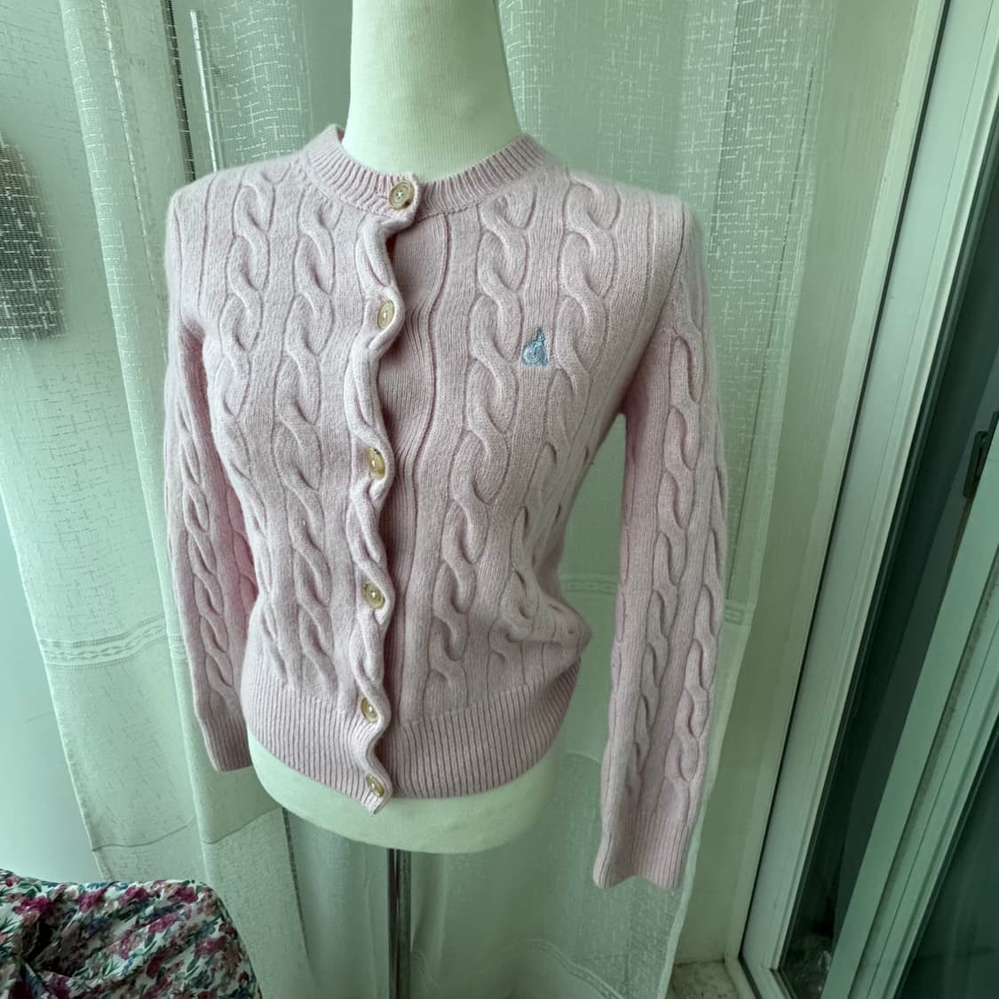 빈폴 연핑크 가디건 XS 상품이미지2