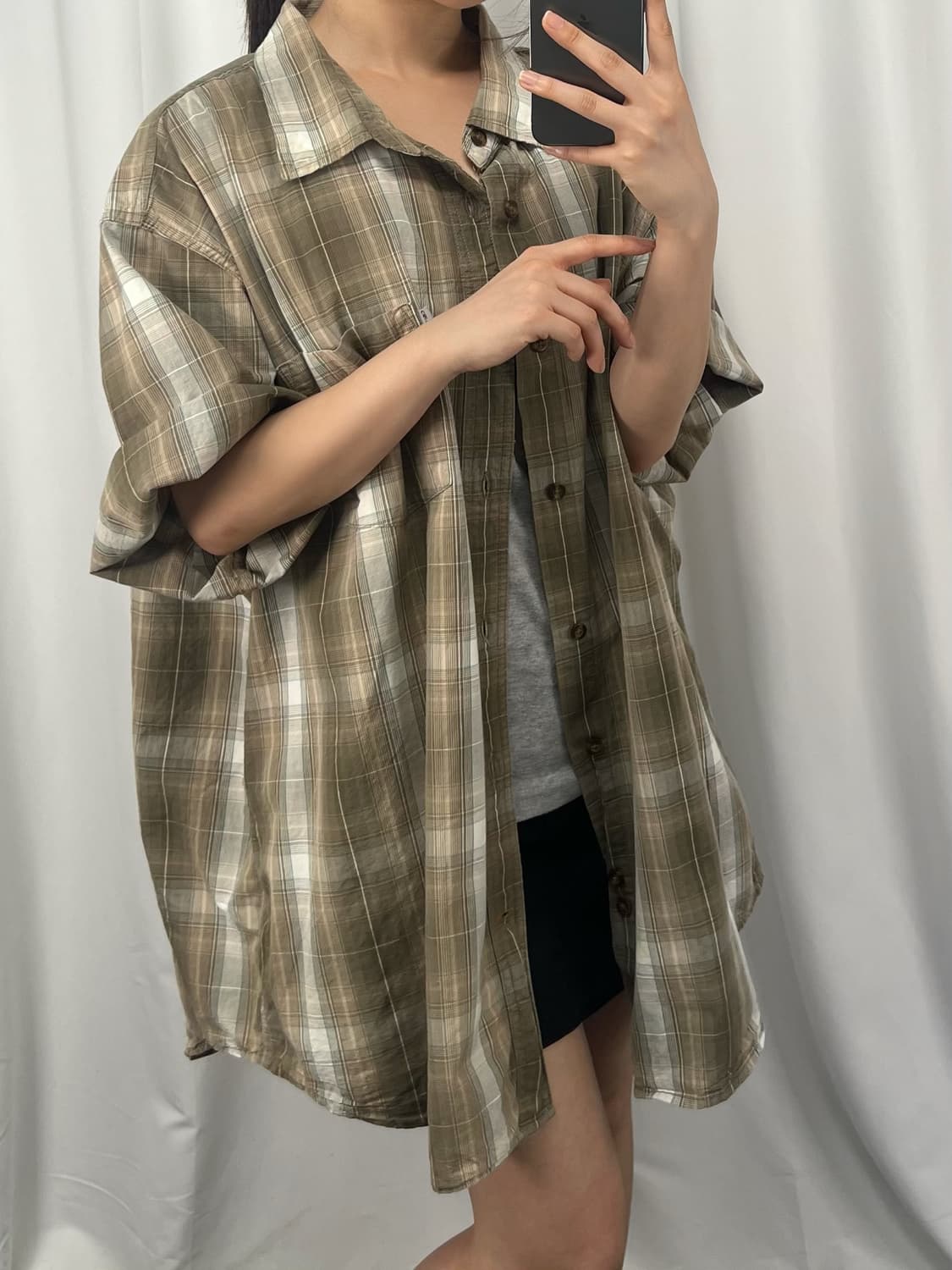 칼하트 체크 반팔 셔츠 상품이미지2