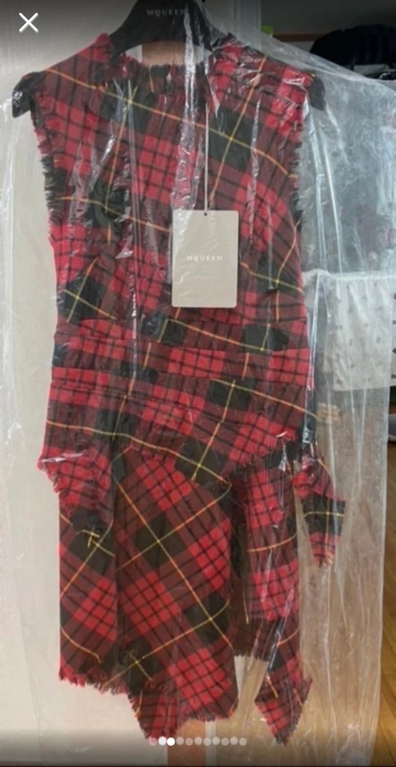 알렉산더 맥퀸 타탄 미니 드레스 새상품 상품이미지2