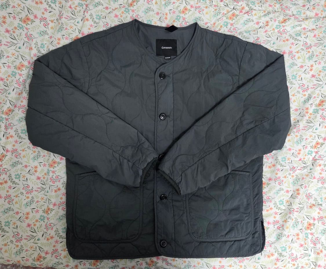 커버낫 웨이브 퀄팅 자켓 차콜그레이
 M 상품이미지1