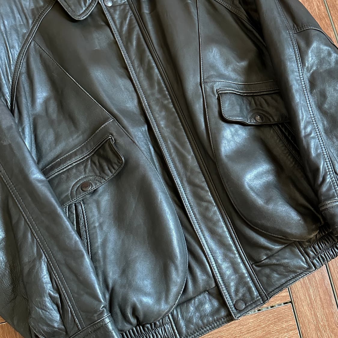 90’s Durante sheep skin leather jacket 상품이미지5